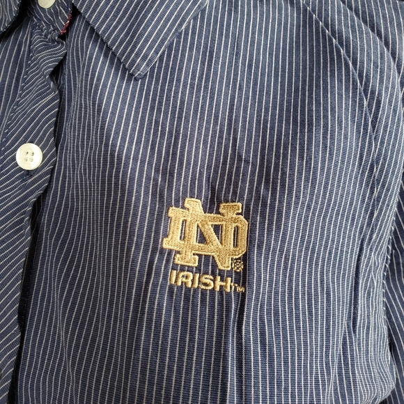 Lady Vesi Embroidered Notre Dame Fighting Irish Dress Shirt Cotton Size Small - Picture 3 of 8
